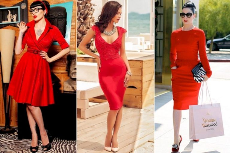 Beautiful women red dress ideas