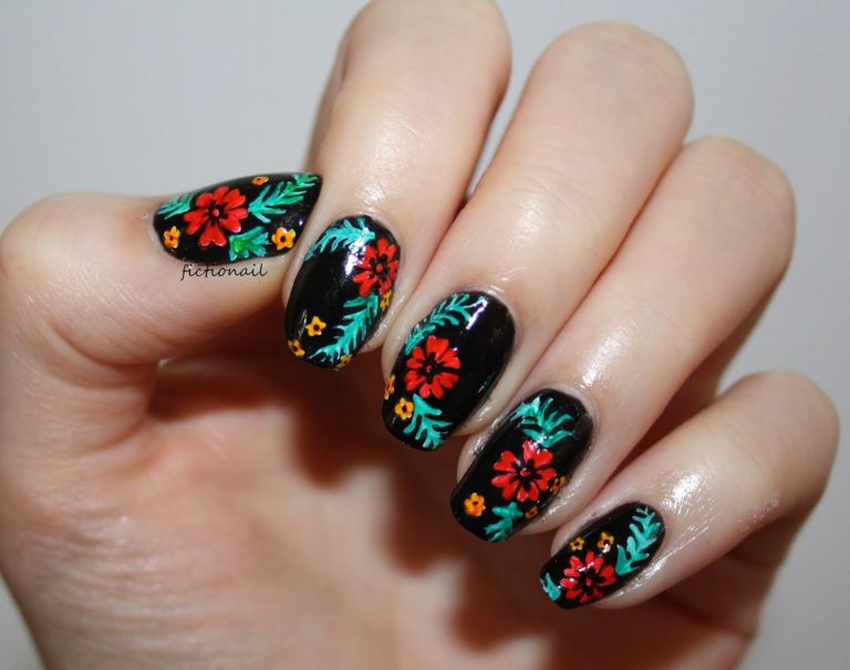 Tropical flower nails