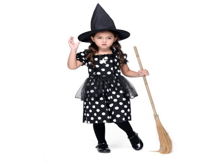 Girl dress kids halloween witches costumes via beautycolorlens.com