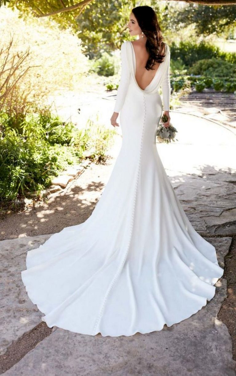 Adorable long sleeve winter wedding dress