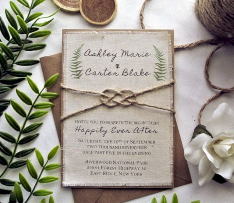 Diy nature wedding diy invitation