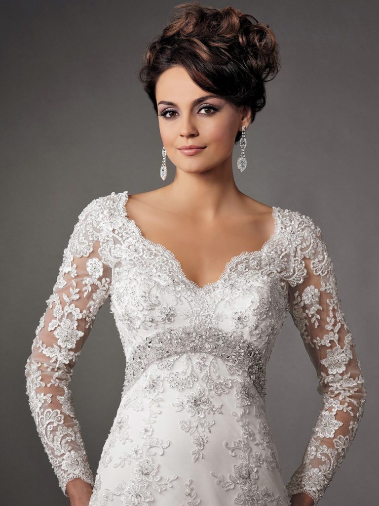 Elegant fall lace wedding dresses