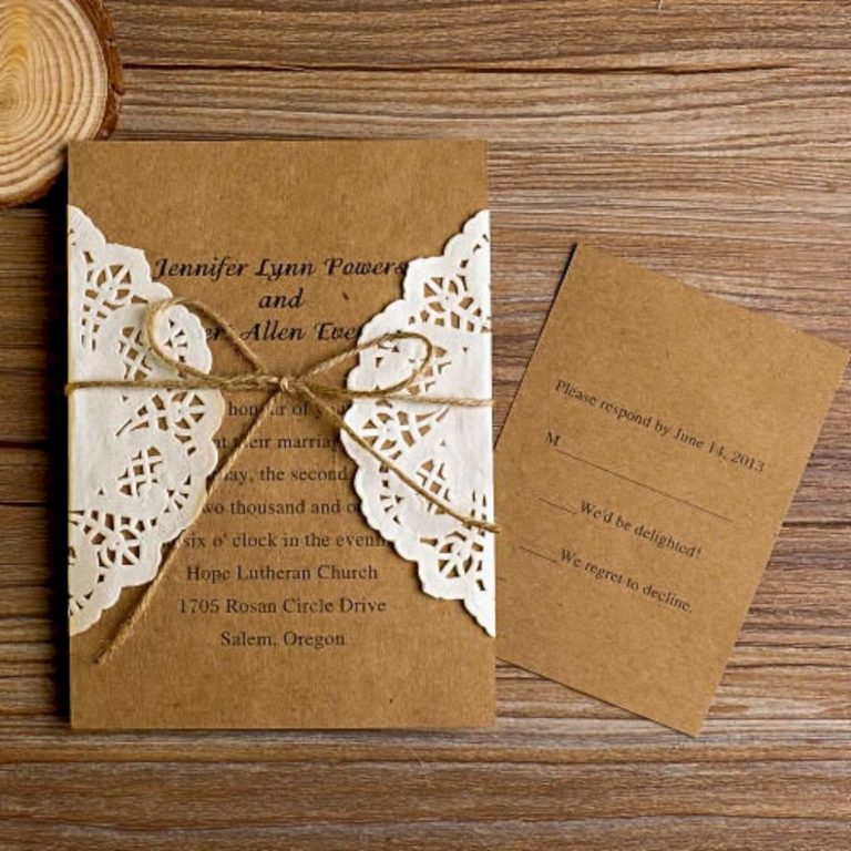 Free rustic wedding invitation ideas