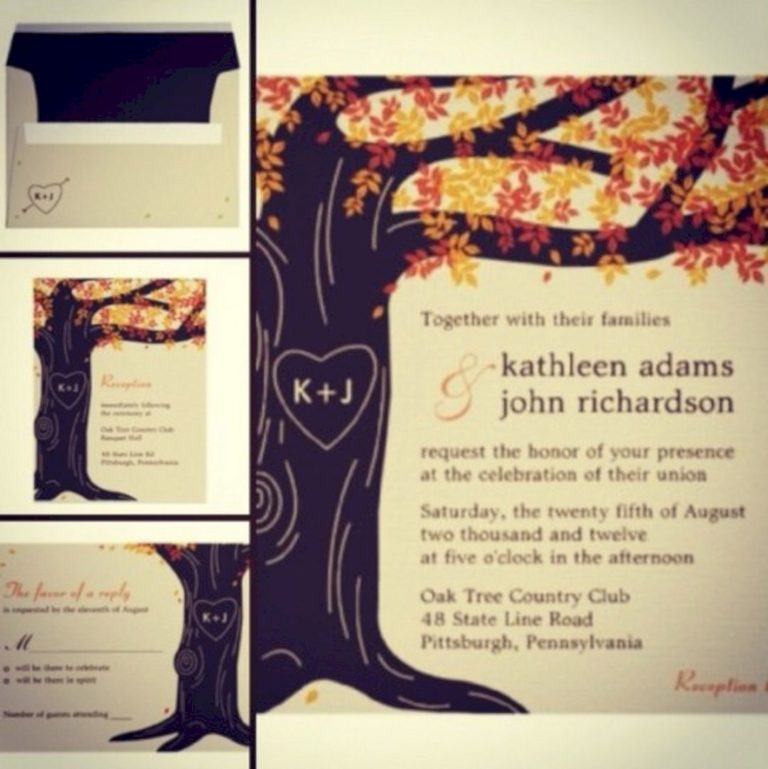 Gorgeous fall wedding invitations ideas