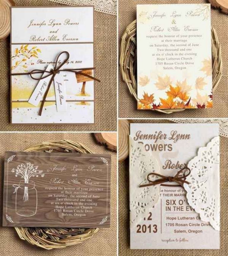 Inspired ideas to fall into your wedding invitation