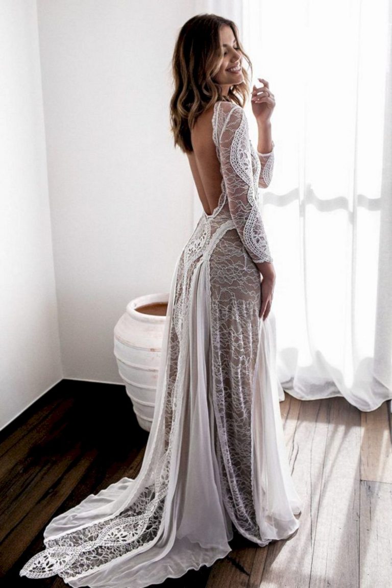 Long-sleeve wedding dresses