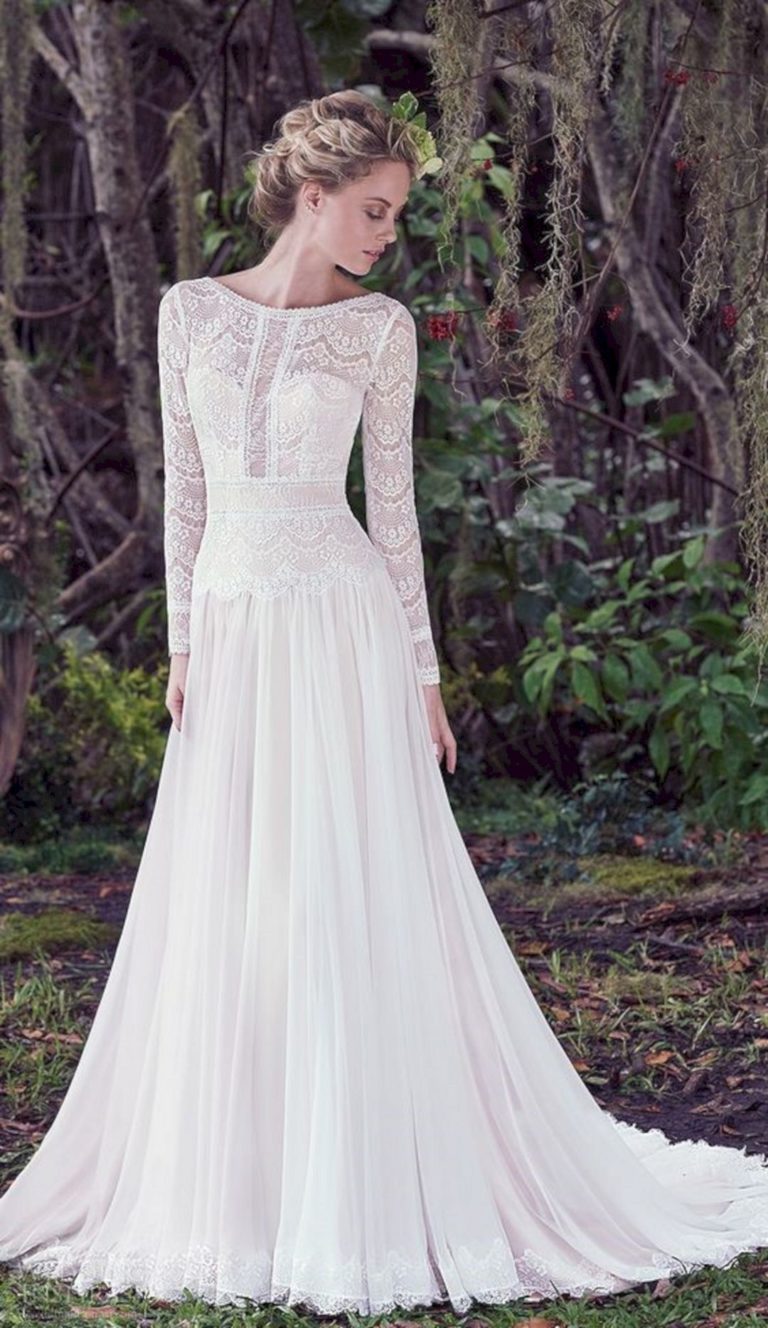 Long sleeve wedding dresses for fall and winter