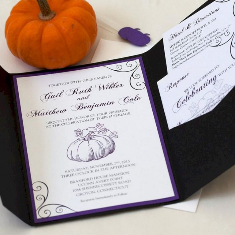 Pumpkin wedding invitation