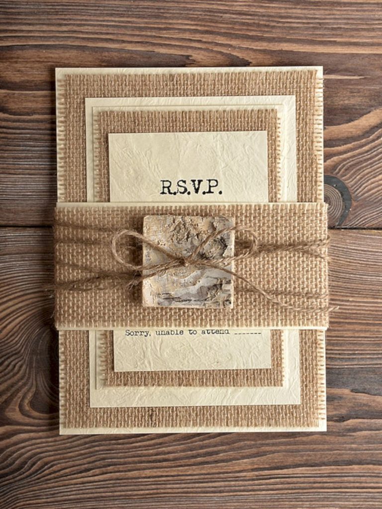 Rustic wedding invitations with chic and unique design ideas
