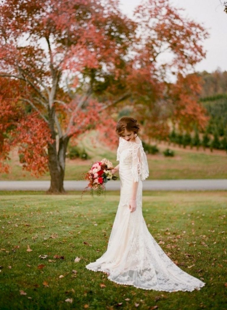 Wedding dresses for fall wedding