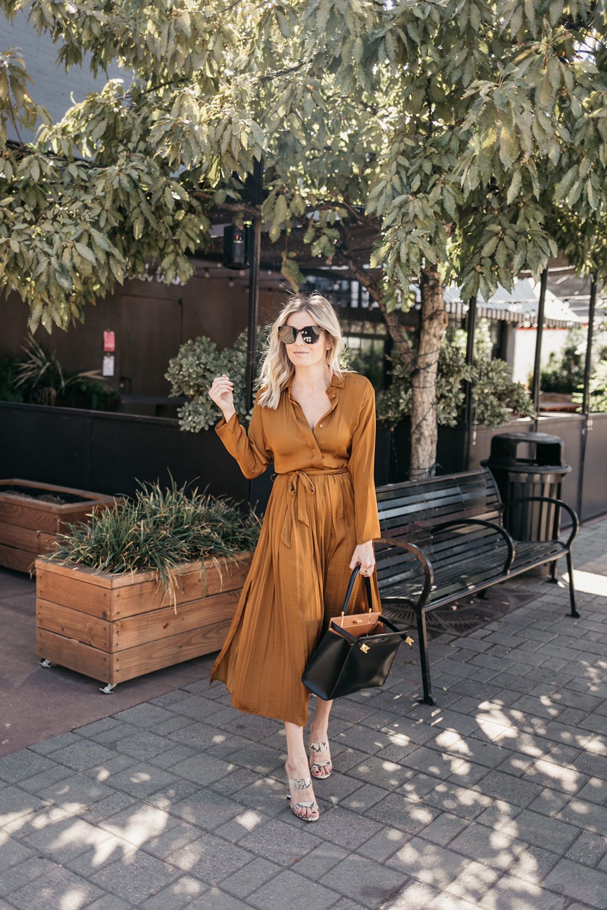 Copper dress for work from onesmallblonde