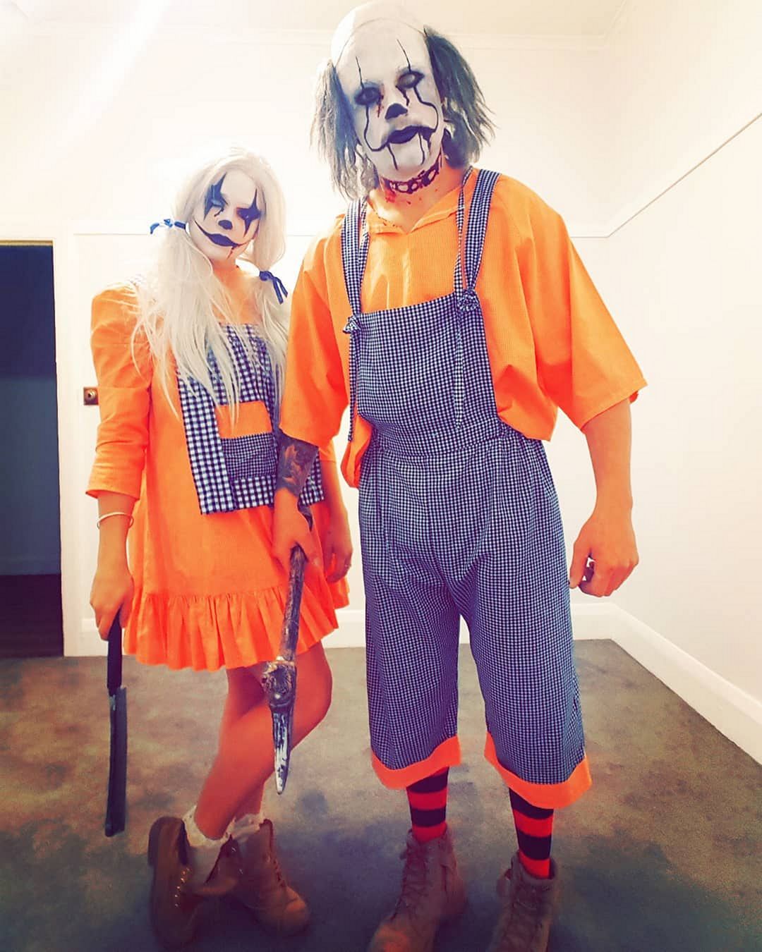 Evil clown couple for halloween party from blurmark