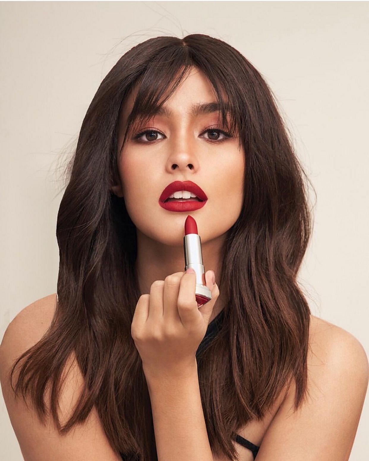 Red lipstick color from lizasoberano instagram