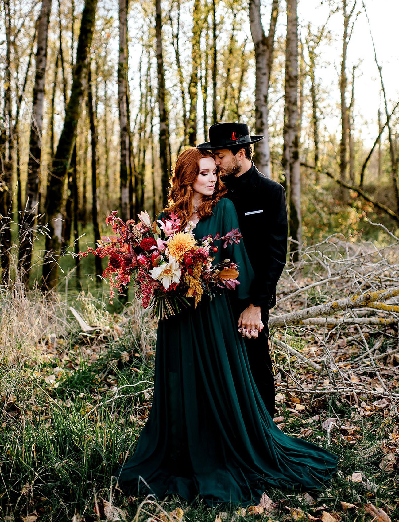 Autumn wedding proposal from greenweddingshoes