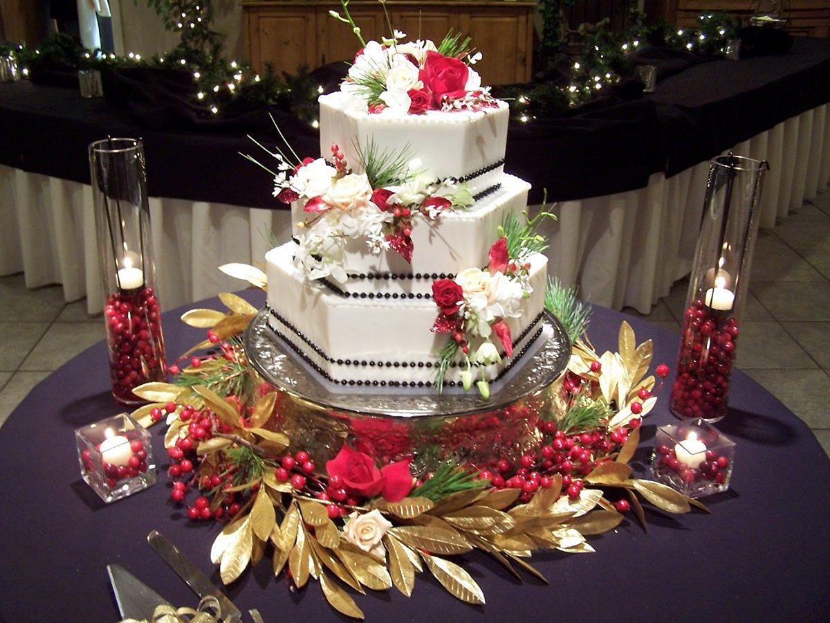 Christmas cake table from weddingwallpaperart