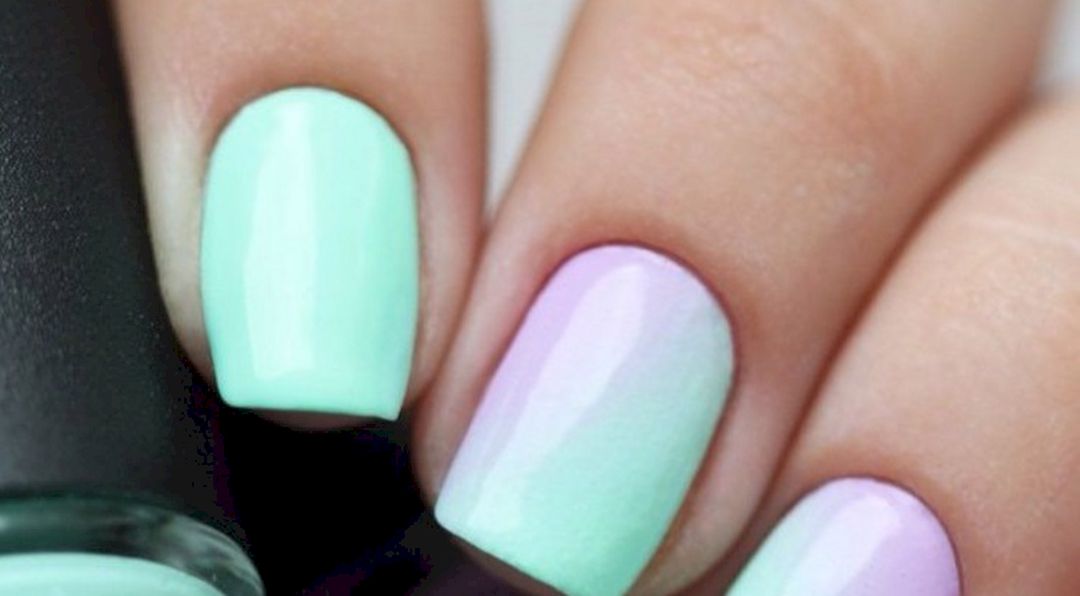 Ombre pastel nail art design ideas from askideas