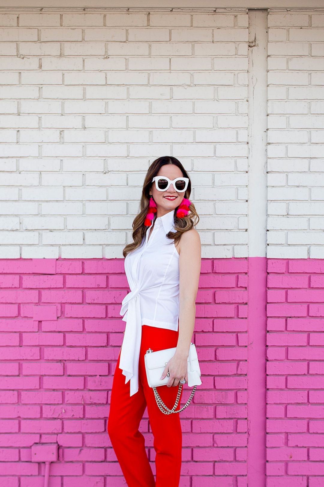 Red and white outfit from stylecharade