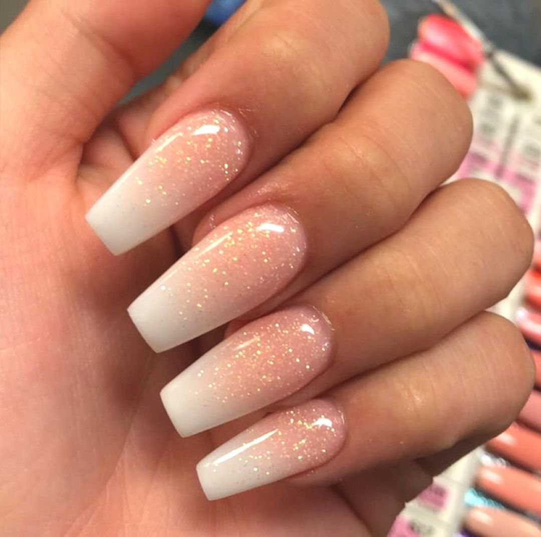 Rose gold nude ombre nail art design from ecemella