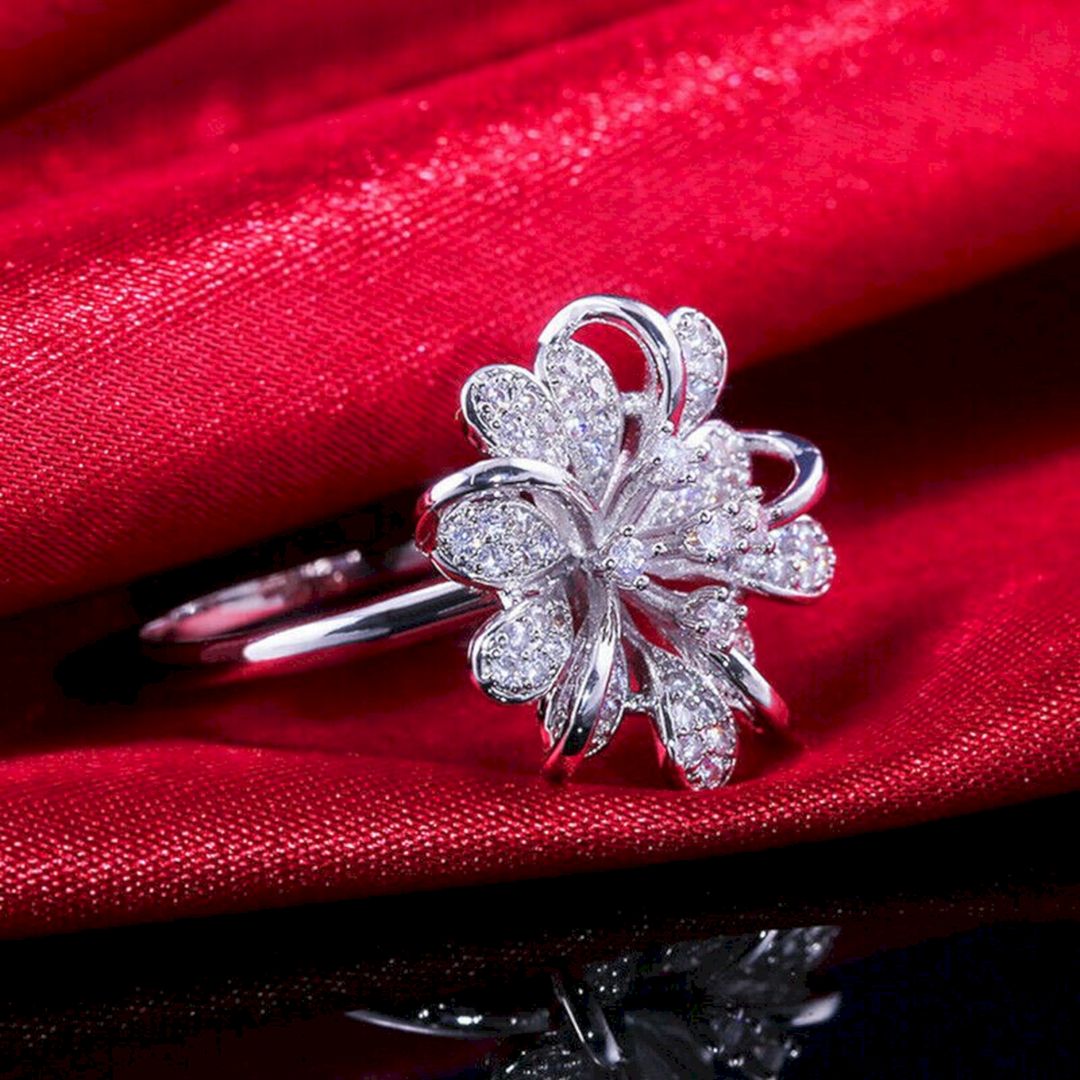 Round marriage ring flower white cut female from ja.aliexpress
