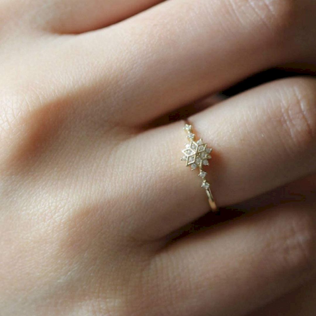 Snowflake beautiful fashion ring with diamonds from jgjewelryandgifts