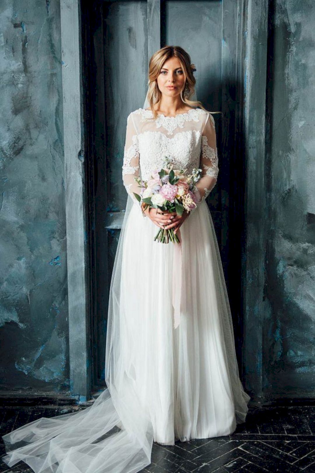 Stylish long sleeve wedding dresses from glaminati