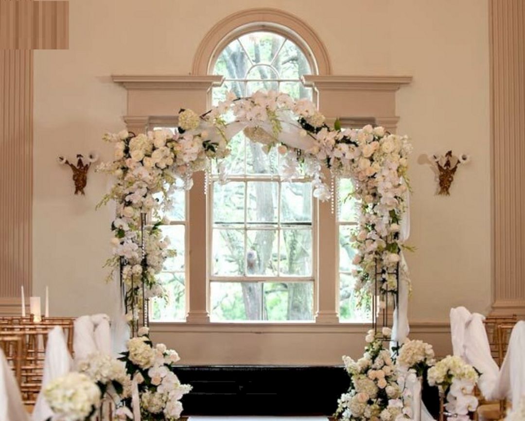 Wedding arch indoor from theknot