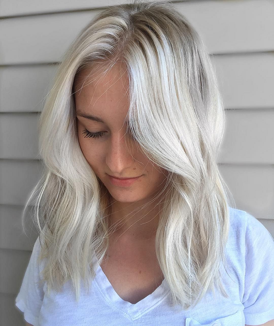 Silver white hair from therighthairstyles