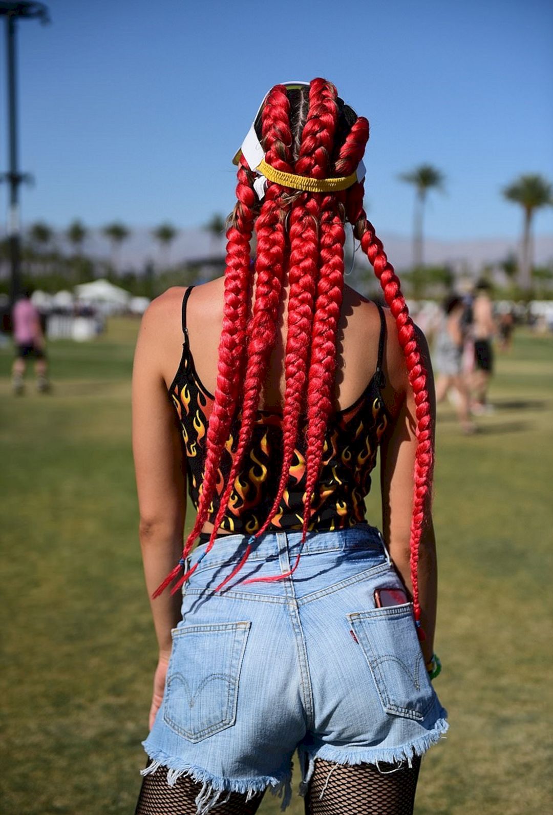 Red braids from fashionfreaks.gr