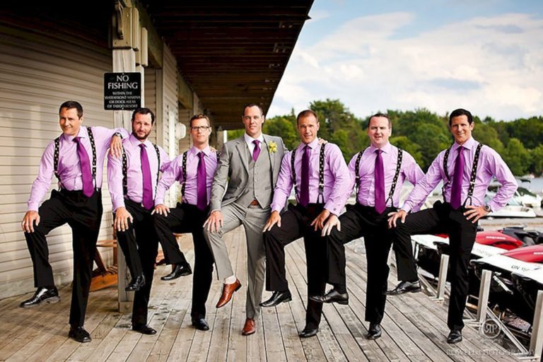 Wedding Purple Groomsmen Suits