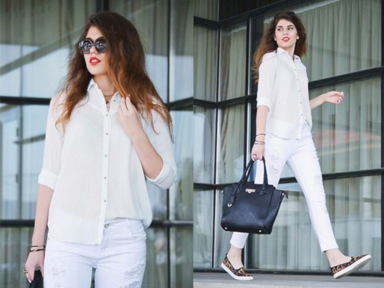 White Shirt Outfits With Shoe Ideas