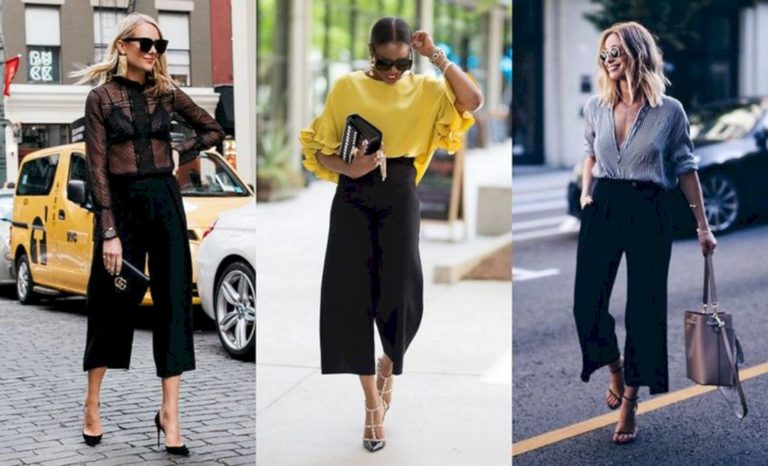 Black culottes outfit ideas you should try
