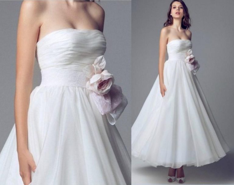 Plus size white wedding dress