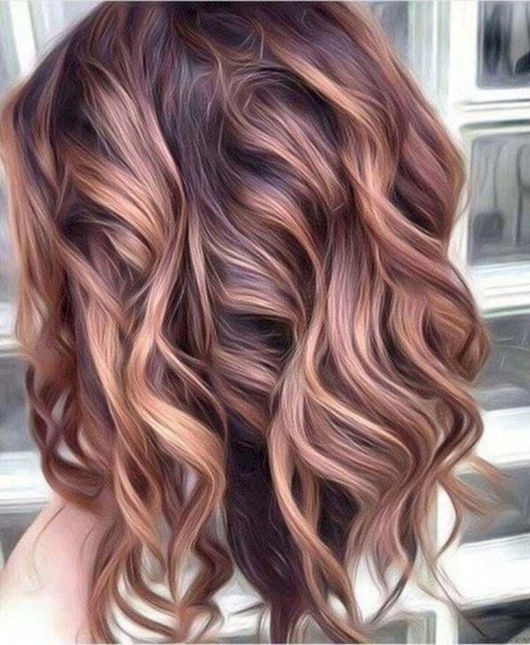 Beautiful autumn hair color for brunette
