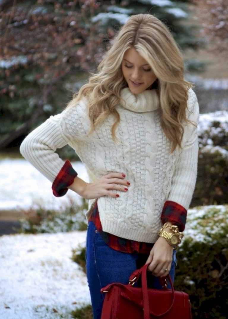 Cute outfits to wear with knitwear for women