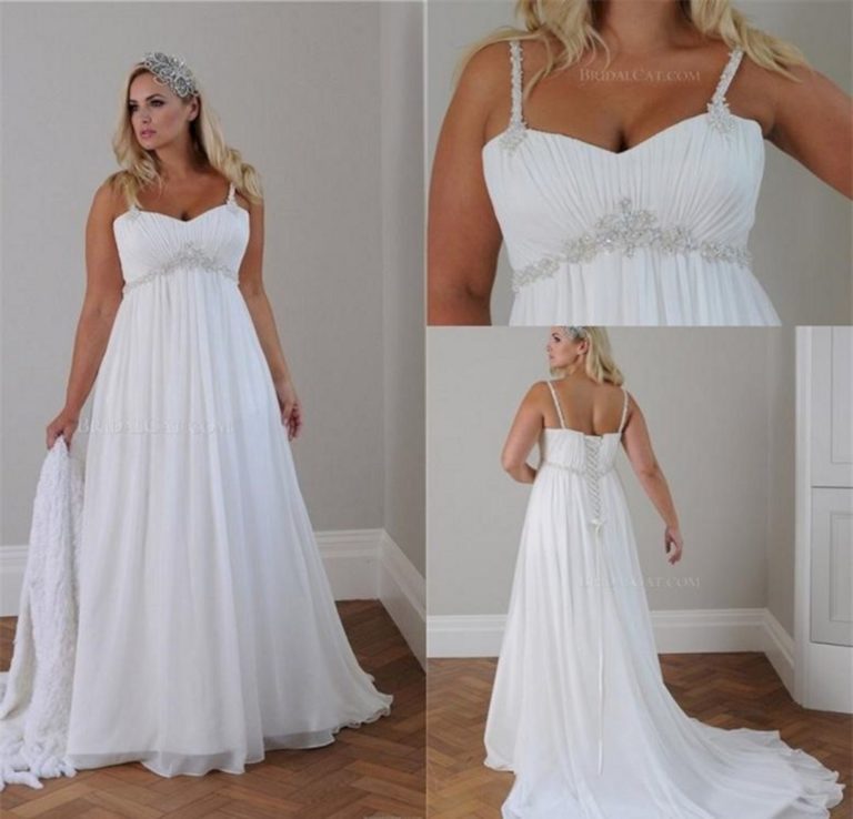 Plus size beach wedding dress