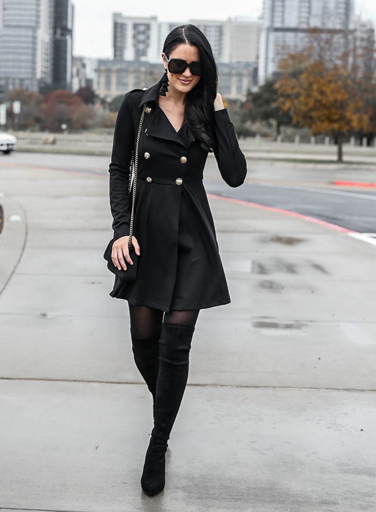 Six black winter outfit ideas with boots