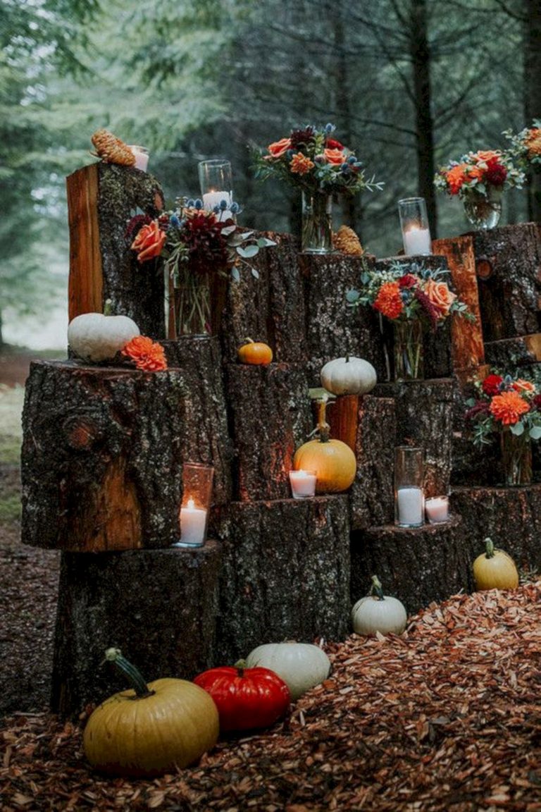 Wonderful pumpkin wedding decor