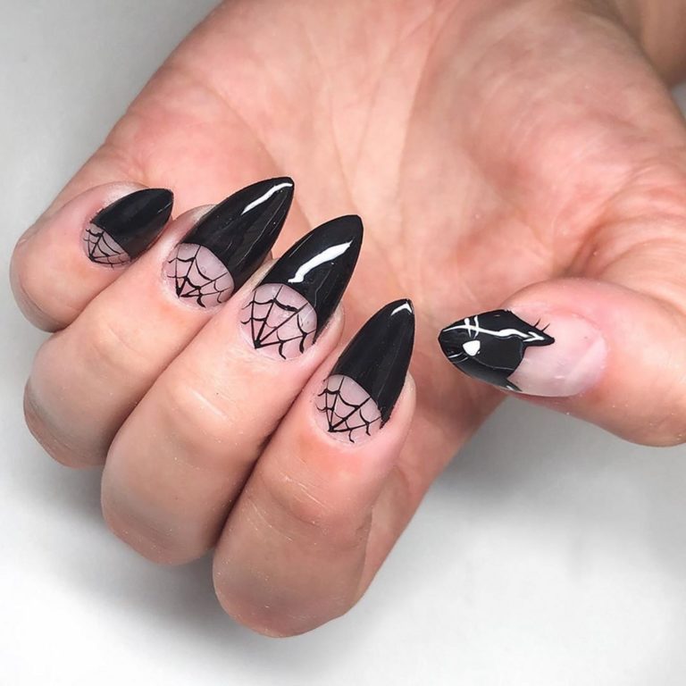 Find black halloween nails ghost