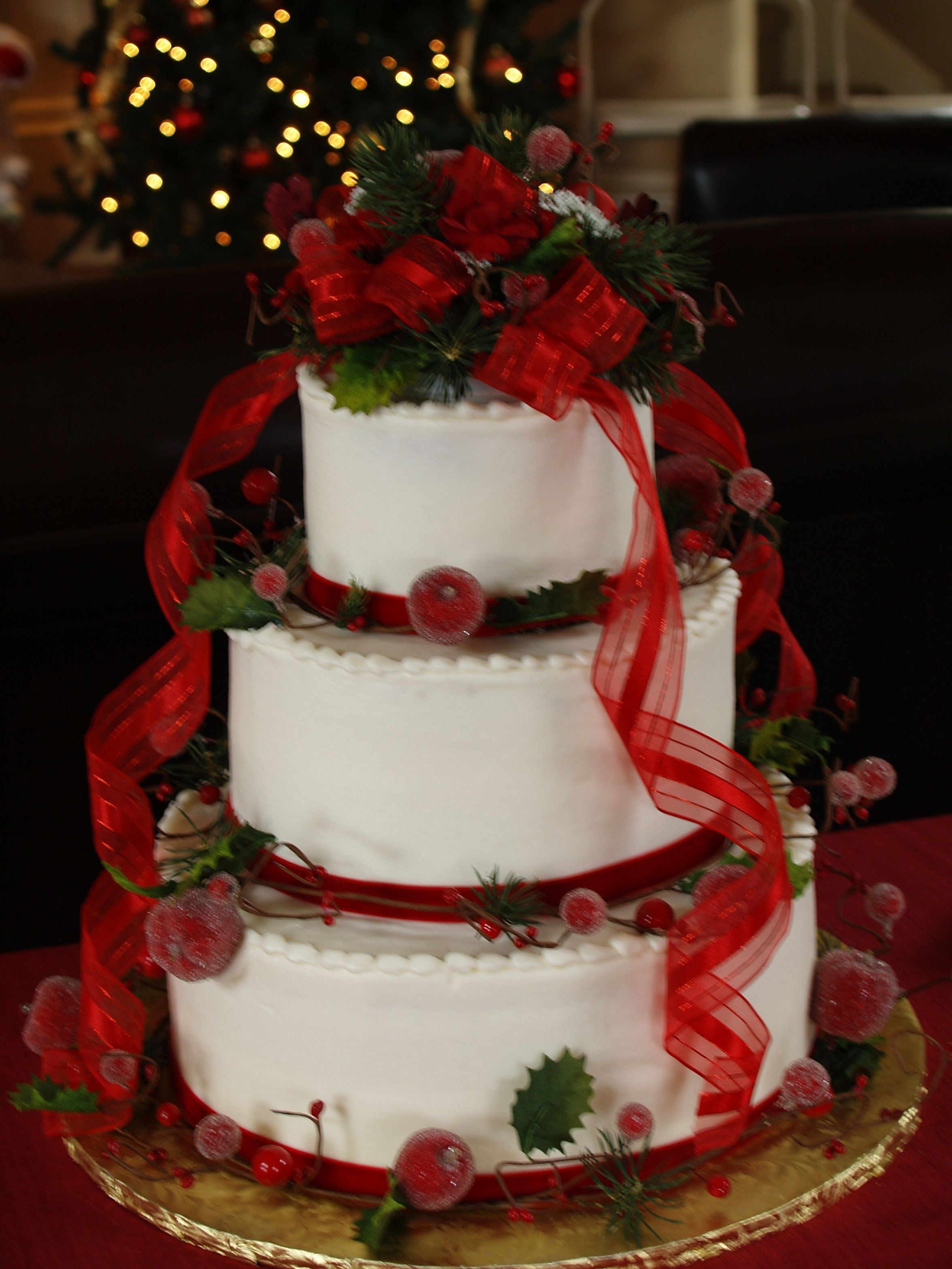 Christmas theme cake from cakecentral