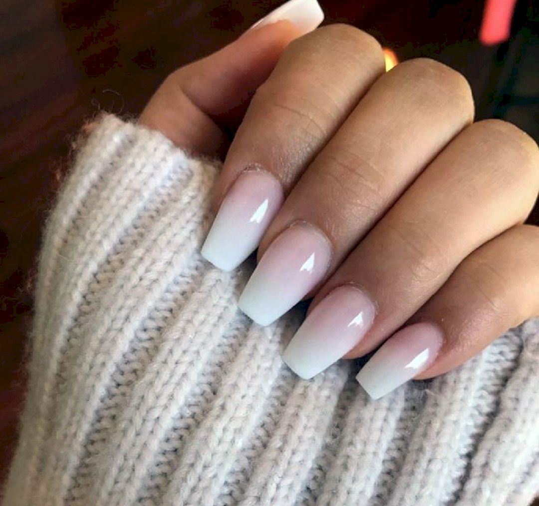 Winter Nail Art Ideas With Milky Ombre Themes