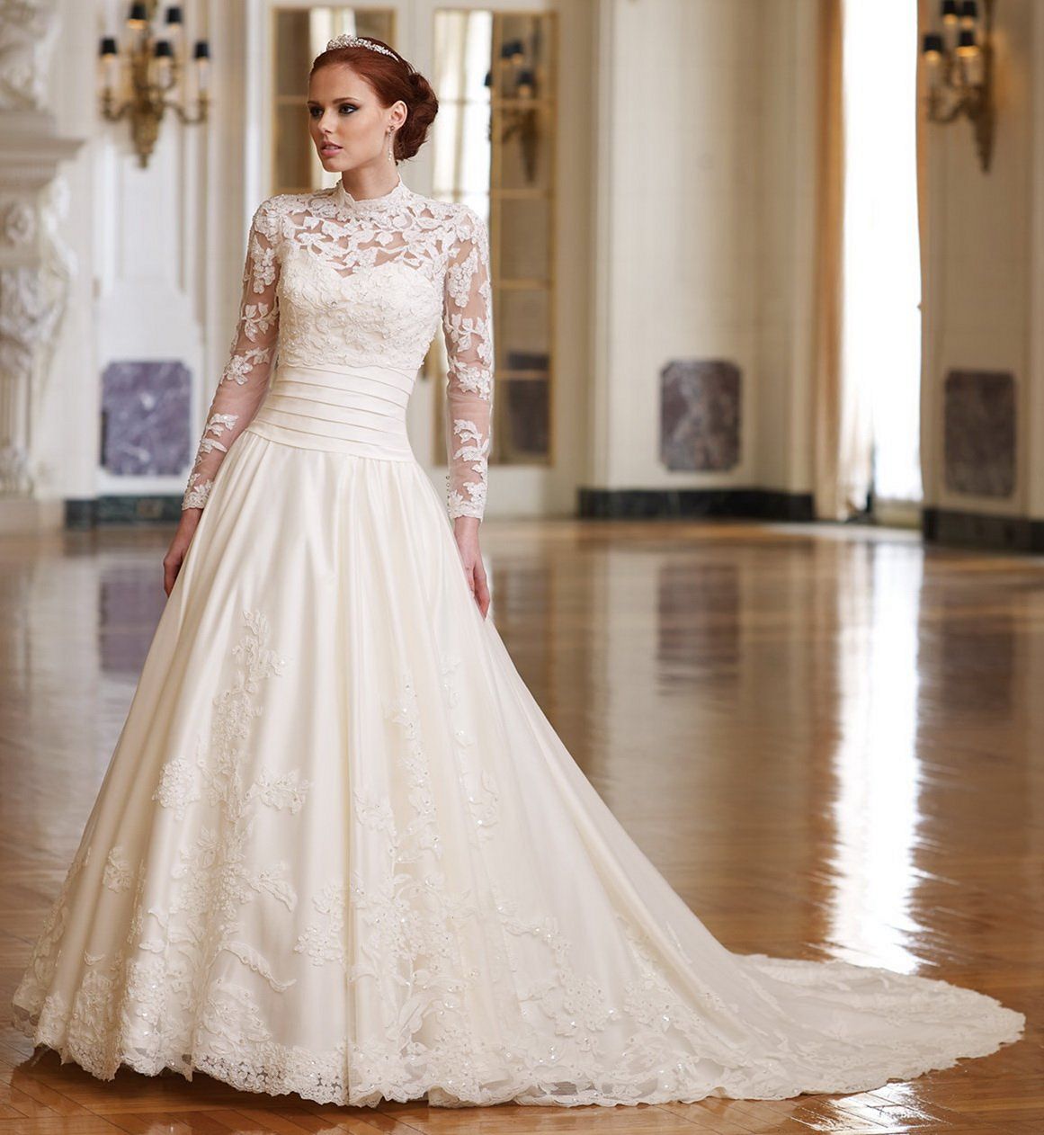 Floor length wedding dress from earthnowexpo