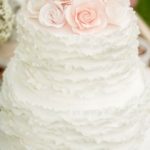 Winter Wedding Cake Inspiration with Ruffle and Rose