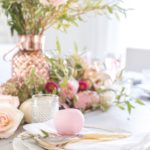 Wedding Winter Tablescape Decoration with a Floral Blush Theme
