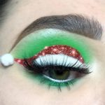 Christmas-themed Eye Makeup Inspirations with Red White and Green Color
