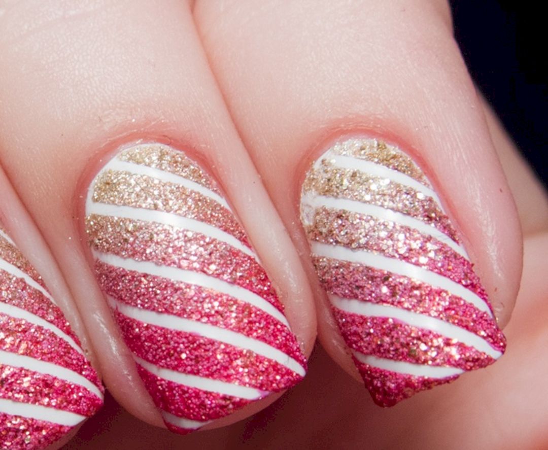 Glitter nail art from fashiondivadesign